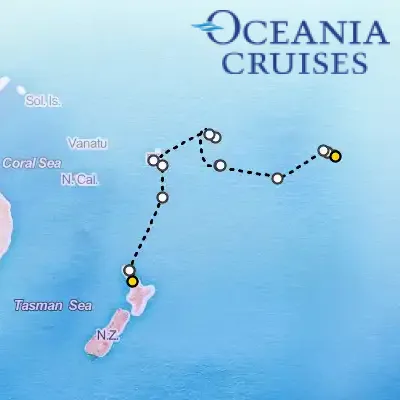 January 6th, 2026  - Azure Atolls to Auckland Cruise on the Oceania Riviera