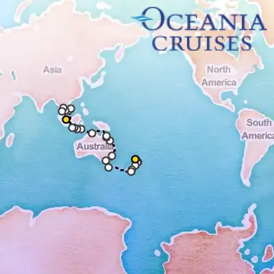 February 21st, 2027  - New Zealand to Asia Medley on the Oceania Riviera