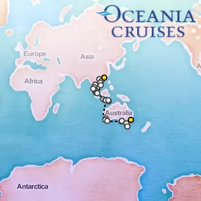 October 22nd, 2025  - Extravagant Australasia Cruise on the Oceania Riviera