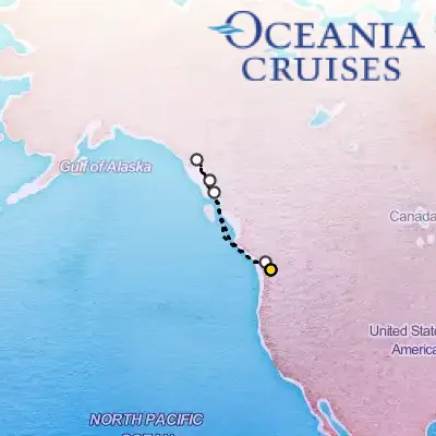 August 6th, 2026  - Dazzling Alaska Cruise on the Oceania Riviera