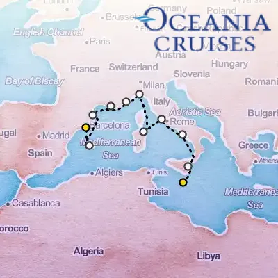 September 20th, 2026  - Romantic Mediterranean Cruise on the Oceania Sirena