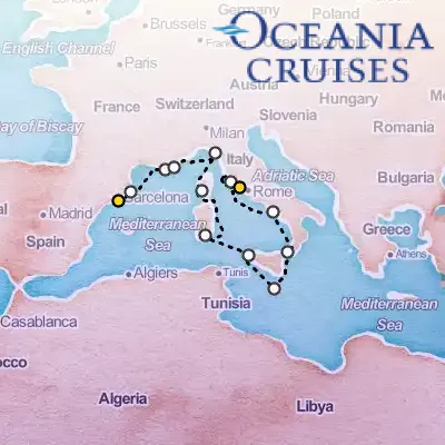 September 30th, 2026  - French & Italian Treasures Cruise on the Oceania Sirena