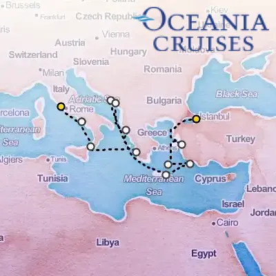 August 27th, 2026  - Mediterranean Mosaic Cruise on the Oceania Sirena
