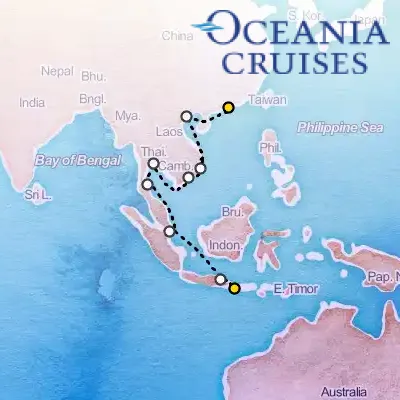 January 19th, 2026  - Treasured Temples of Asia Cruise on the Oceania Sirena