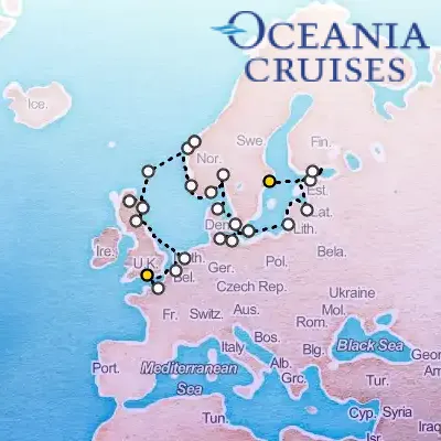June 30th, 2026  - Majestic Northern Seas Cruise on the Oceania Sirena