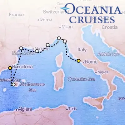 June 9th, 2026  - Essential Mediterranean Cruise on the Oceania Sirena