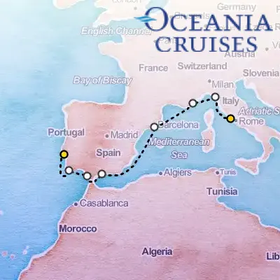 March 3rd, 2027  - Mediterranean Sunrise Cruise on the Oceania Sirena