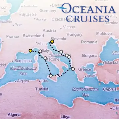 October 13th, 2025  - Italy to Adriatic Cruise on the Oceania Vista