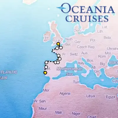 June 24th, 2027  - Cloisters & Châteaux Cruise on the Oceania Vista