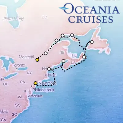 September 25th, 2026  - Quebec & Atlantic Canada Cruise on the Oceania Vista