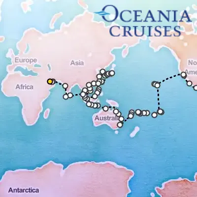 January 6th, 2027  - Continental Explorer Voyage on the Oceania Vista