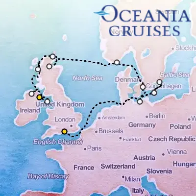 August 12th, 2026  - British Isles & Baltic Gems Cruise on the Oceania Vista