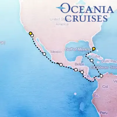 January 6th, 2027  - Treasures of Two Oceans Cruise on the Oceania Vista