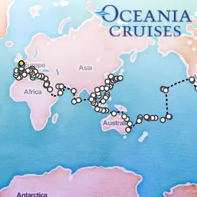 January 6th, 2027  - Around the World Cruise on the Oceania Vista