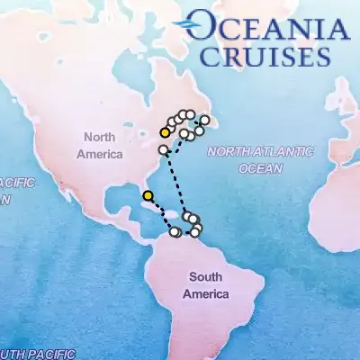 October 17th, 2026  - Canada & Caribbean Isles Cruise on the Oceania Vista