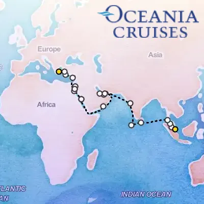 April 26th, 2027  - Asia to Antiquity Passage on the Oceania Vista