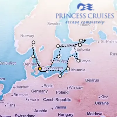June 11th, 2027  - Norway, Denmark & Sweden Cruise on the Princess Caribbean