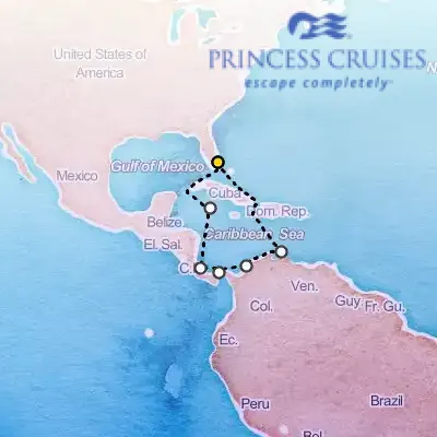 February 3rd, 2027  - Panama Canal with Costa Rica & Caribbean Holiday on the Princess Caribbean