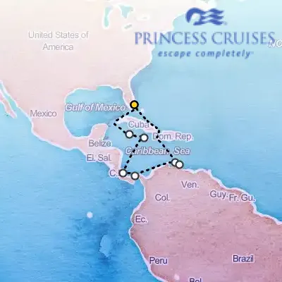 February 21st, 2026  - Southern Caribbean with Panama Cruise on the Princess Caribbean