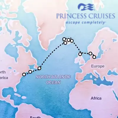 August 22nd, 2027  - British Isles & Canadian Passage on the Princess Caribbean