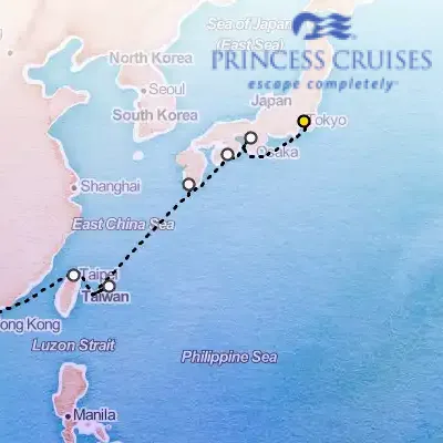 April 13th, 2027  - Japan & Taiwan Cruise on the Princess Coral