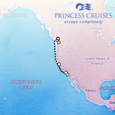 September 24th, 2025  - Classic California Coast Cruise on the Princess Coral