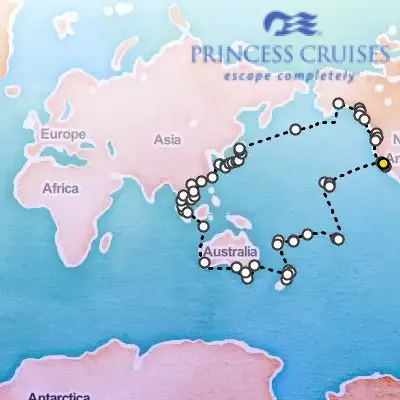 January 21st, 2026  - Circle Pacific, Roundtrip Los Angeles Cruise on the Princess Coral