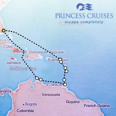 December 8th, 2025  - Circle Caribbean Holiday Cruise on the Princess Coral