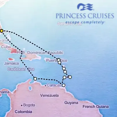 December 22nd, 2025  - Circle Caribbean Holiday Cruise on the Princess Coral