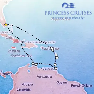 October 15th, 2026  - Circle Caribbean Cruise on the Princess Coral
