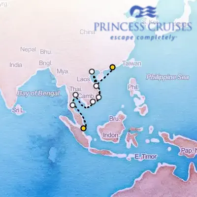 March 22nd, 2026  - Thailand & Vietnam Cruise on the Princess Coral