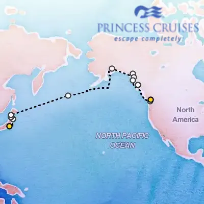 April 16th, 2026  - Alaska & North Pacific Crossing Cruise on the Princess Coral