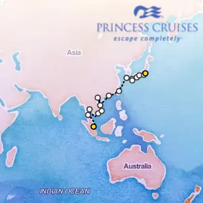 March 22nd, 2026  - Southeast Asia & Japan Cruise on the Princess Coral