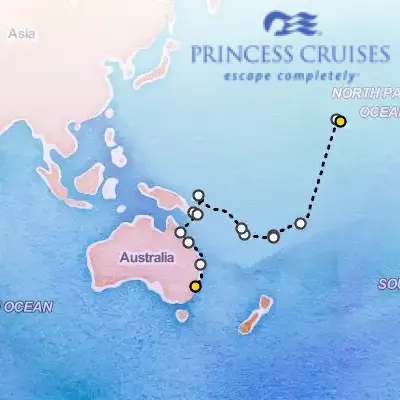 January 29th, 2027  - Hawaii & South Pacific Crossing on the Princess Coral