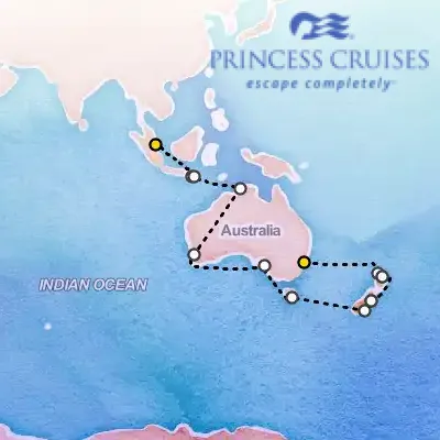 February 27th, 2027  - Australia & Southeast Asia Cruise on the Princess Coral