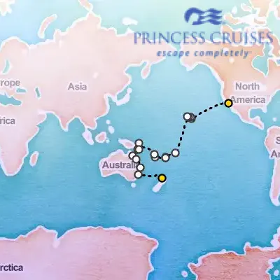 January 21st, 2027  - Hawaii & South Pacific Crossing on the Princess Coral
