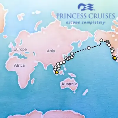 March 22nd, 2026  - North Pacific: Singapore to Los Angeles Cruise on the Princess Coral