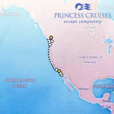 May 7th, 2026  - Wine Country Coastal Cruise on the Princess Coral