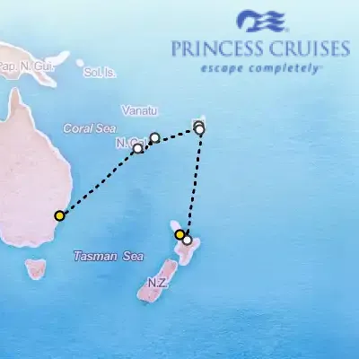 April 25th, 2026  - Fiji & New Zealand Cruise on the Princess Crown