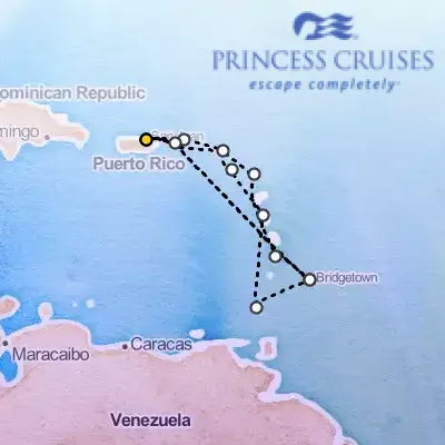 January 3rd, 2027  - Southern Caribbean Adventurer on the Princess Crown