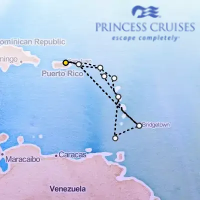 January 31st, 2027  - Southern Caribbean Adventurer on the Princess Crown