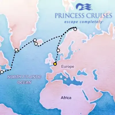 July 30th, 2025  - World Cruise Segment: London (Dover) to New York on the Princess Crown