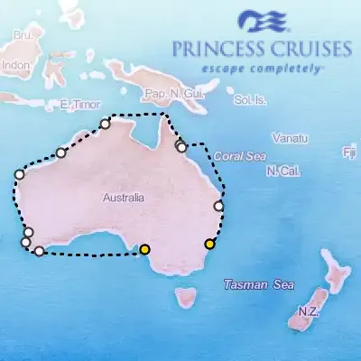 September 26th, 2025  - Round Australia Cruise on the Princess Crown