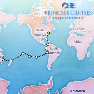 July 26th, 2026  - World Cruise, New York & Sydney on the Princess Crown
