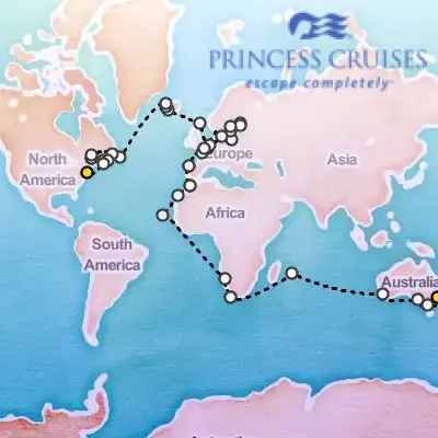 May 10th, 2026  - Sydney to New York Cruise on the Princess Crown