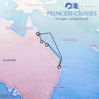 March 2nd, 2026  - Queensland with Great Barrier Reef Cruise on the Princess Crown