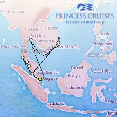 December 19th, 2026  - Malaysia & Thailand & Vietnam Cruise on the Princess Diamond