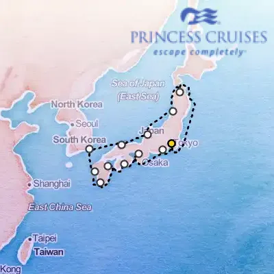 November 11th, 2026  - Grand Japan with Fall Foliage Cruise on the Princess Diamond