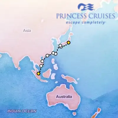 November 25th, 2026  - Southeast Asia & Japan Cruise on the Princess Diamond