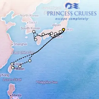 April 29th, 2026  - Grand Japan, With Okinawa & Taiwan Cruise on the Princess Diamond